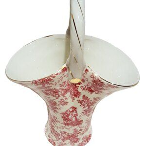 Home Decor Basket Vase, Decorative Vase, Formalities by Baum Bros , Cottage Vase